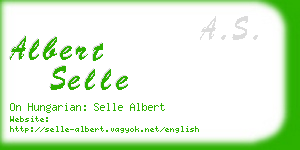 albert selle business card